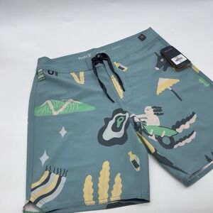 Roark "the Passage"  18" Boardshorts‎ Size 30 Agave Blue